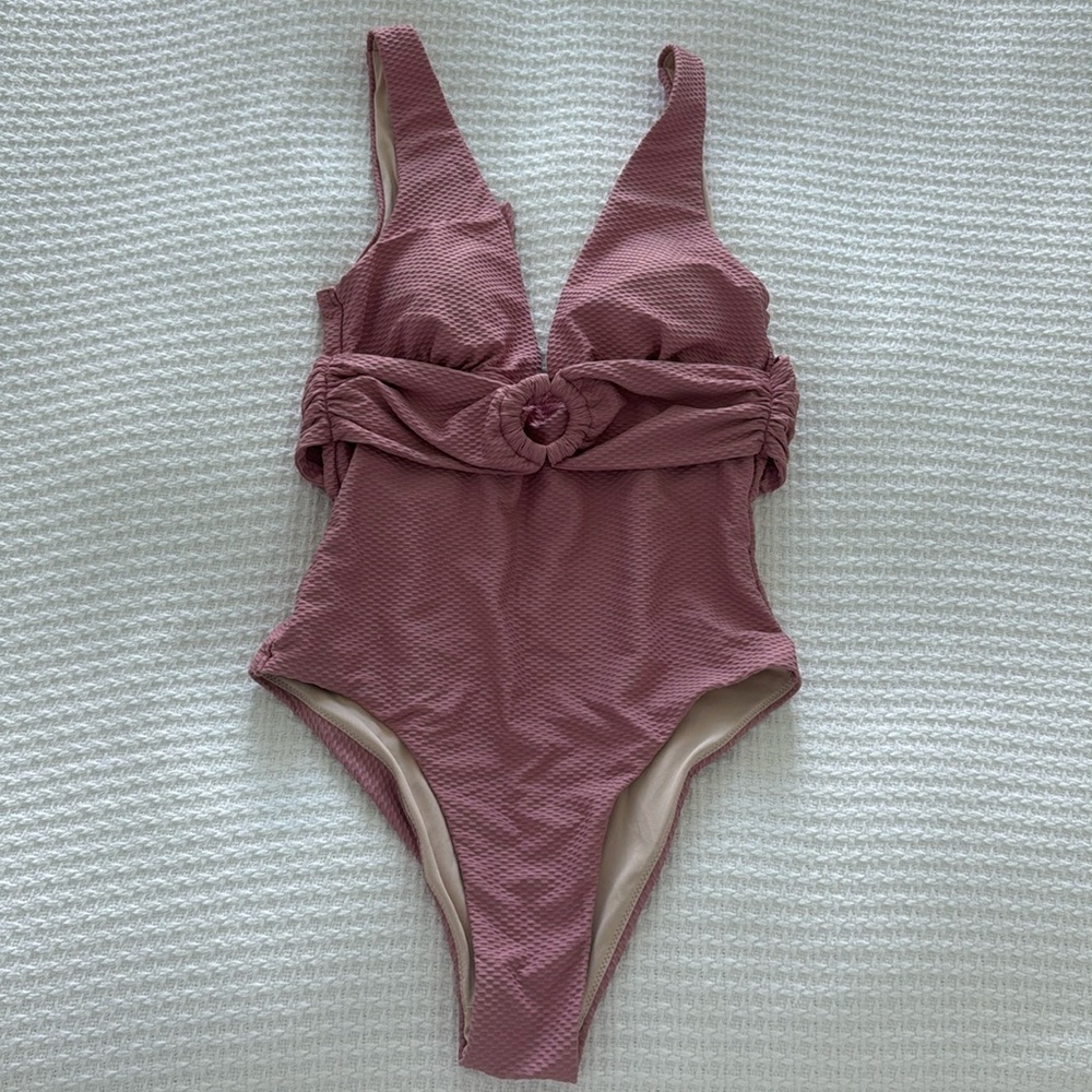 Pink one piece swimsuit
